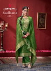 Sadhana By Rangoon Shimmer Jacquard Kurti With Bottom Dupatta Suppliers In India